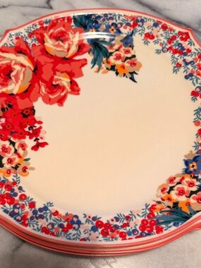 Liberty for Anthropologie Wiltshire Garden 10.5”Dinner Plate Set of 4